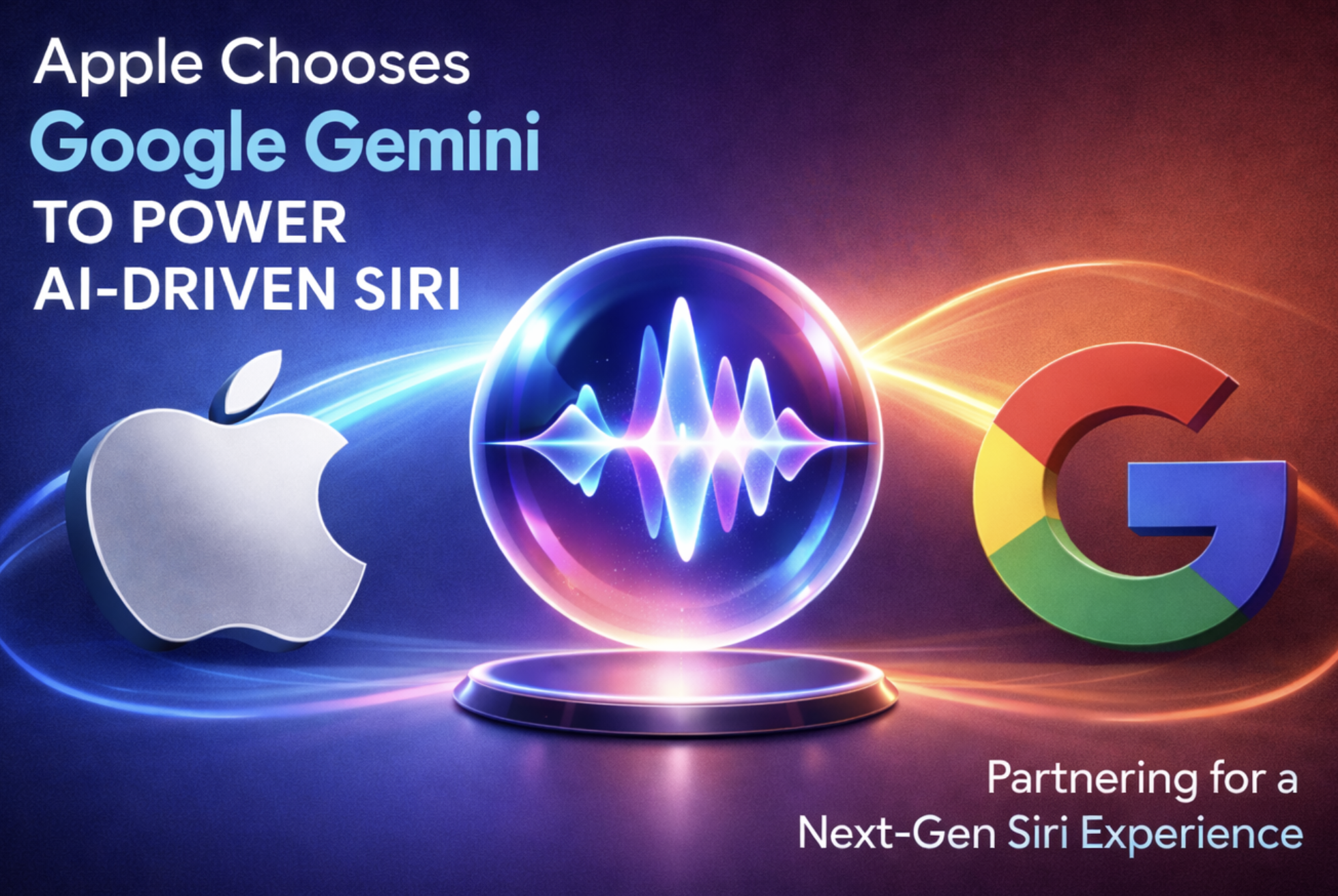 Feature image for the article: Apple Chooses Google Gemini to Power the Next Generation of Siri