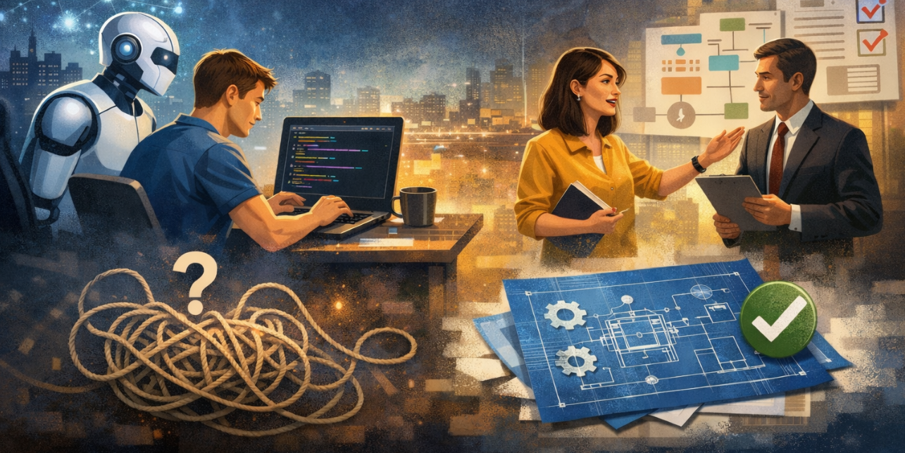 Feature image for the article: Software Engineers Can’t “Just Code” Anymore, But Not for the Reason You Think