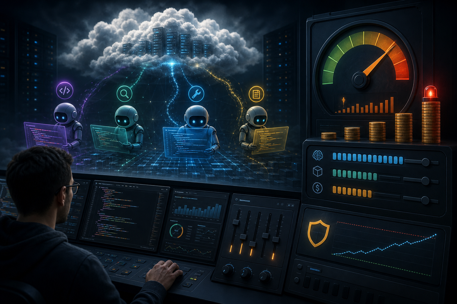 Editorial technology illustration for the article: AI Coding Tools Are About to Hit the Cloud Cost Wall